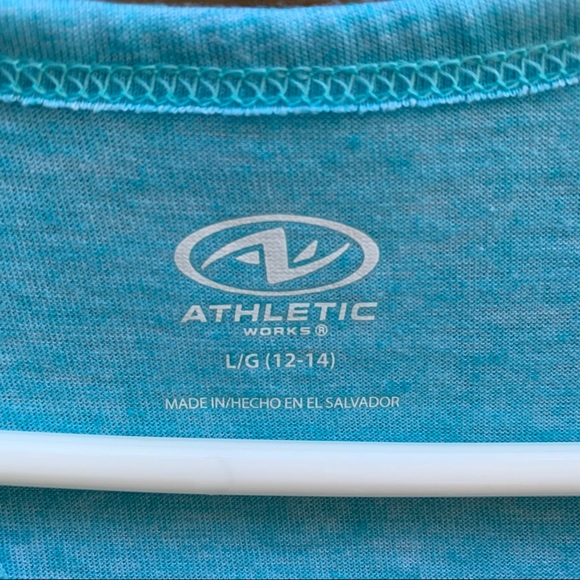 Athletic Works exercise top, size Lg (12-14), Teal blue. - Picture 3 of 5